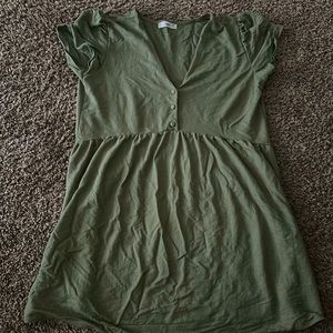 An light olive shade cute dress by Mango,perfect 4 girls day out or beaches .😊